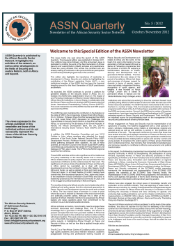ASSN Newsletter No 5_October 2012