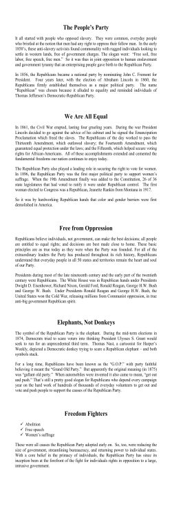The People`s Party We Are All Equal Free from Oppression