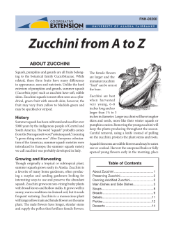 ABOUT ZUCCHINI - University of Alaska Fairbanks
