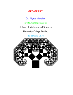 Geometry notes 30.01.2016 - University College Dublin