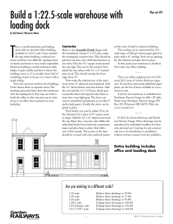 Build a 1:22.5-scale warehouse with loading dock