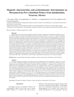 Magnetic characteristics and archeointensity