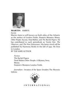 MARTIN AMIS`S Success Martin Amis is well known on both sides of