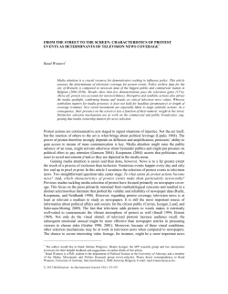 FROM THE STREET TO THE SCREEN: CHARACTERISTICS OF