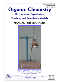 Organic chemistry microscience experiments - UNESDOC