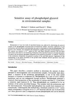 Sensitive assay of phospholipid glycerol in environmental samples