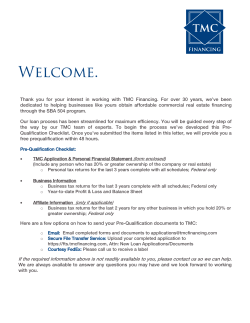 TMC-Intake Letter for Start-Up-SF Email Generic