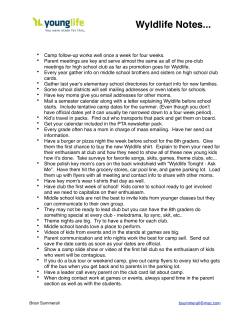 Notes, part 1 - Young Life Access