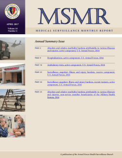 Medical Surveillance Monthly Report: Volume 24