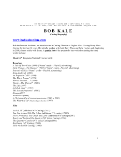 csa bob kale resume nov 20 2012