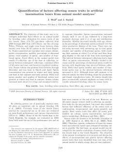 Quantification of factors affecting semen traits in artificial