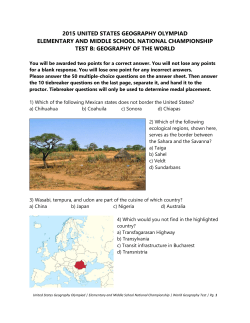 2015 MS USGO Nationals - US Geography Olympiad