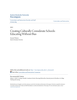 Creating Culturally Considerate Schools - Encompass