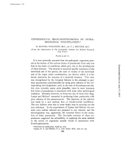 EXPERIMENTAL BRONCHOPNEUMONIA BY INTRA
