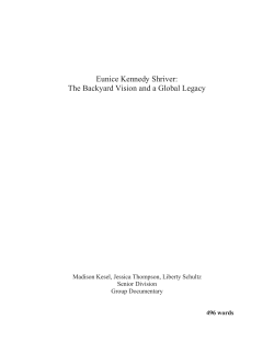 Eunice Kennedy Shriver: The Backyard Vision and a Global Legacy