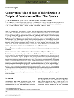 Conservation Value of Sites of Hybridization in