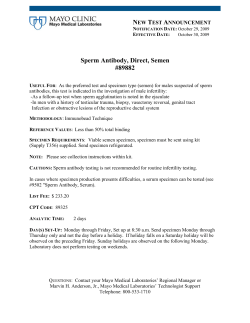 Sperm Antibody, Direct, Semen #89882