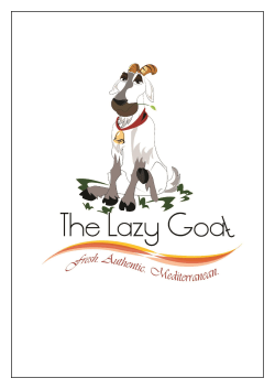 The Lazy Goat - Full Menu