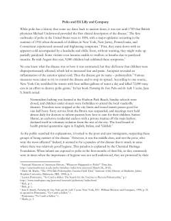 Polio and Lilly background essay