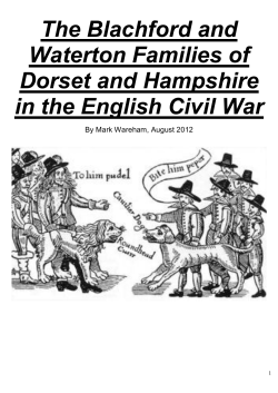 The Blachford and Waterton Families of Dorset and Hampshire in