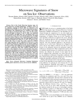Microwave Signatures of Snow on Sea Ice: Observations