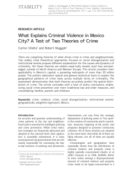 A Test of Two Theories of Crime - Stability: International Journal of