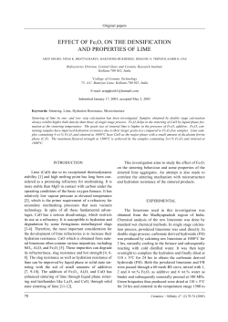 EFFECT OF Fe2O3 ON THE DENSIFICATION AND PROPERTIES