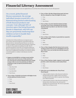 Financial Literacy Assessment