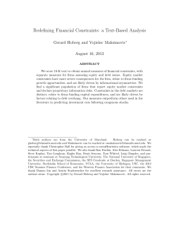 Redefining Financial Constraints: a Text
