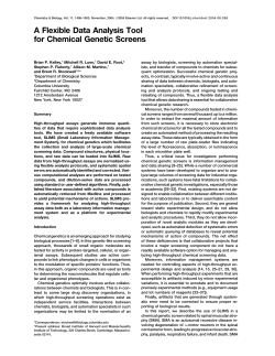 A Flexible Data Analysis Tool for Chemical Genetic