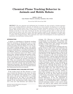 Chemical Plume Tracking Behavior in Animals and Mobile Robots
