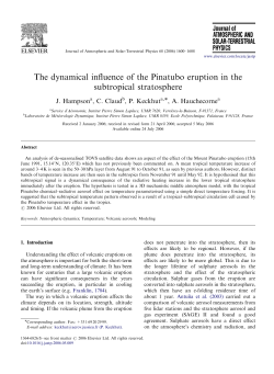 (2006) The dynamical influence of the Pinatubo eruption in the