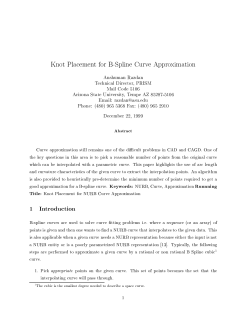 Knot Placement for B-Spline Curve Approximation 1 - PRISM