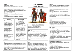 The Romans Year 3 Term 3 - St Andrew`s Primary School, Bath