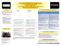 Statistics 301 Bilingual (English/Spanish) - Purdue e-Pubs