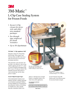 3M S867 and High Strength Tapes Flyer for Frozen Foods