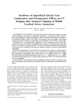 Incidence of Superficial Sylvian Vein Compromise and