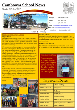 2017 Term 2 Week 2 - Cambooya State School