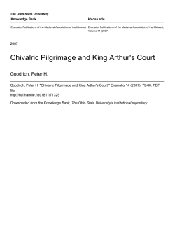 Chivalric Pilgrimage and King Arthur`s Court