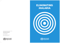 Eliminating malaria - World Health Organization