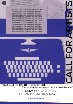 the aesthetic of repetition