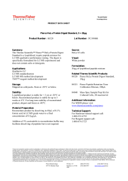 Pierce HeLa Protein Digest Standard, 5 &times; 20&micro;g Product Number