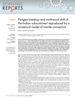 Pangea breakup and northward drift of the