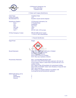 Material Safety Data Sheet - LTS Research Laboratories, Inc.