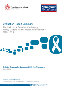 Evaluation Report Summary - The Nationwide Foundation