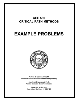 Example Problems - University of Michigan