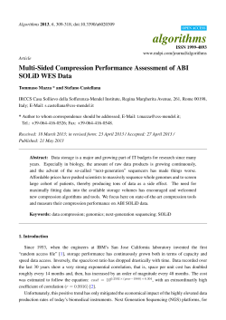 Multi-Sided Compression Performance Assessment of ABI SOLiD