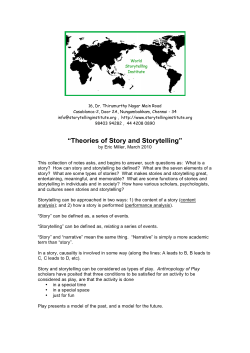Theories of Story and Storytelling