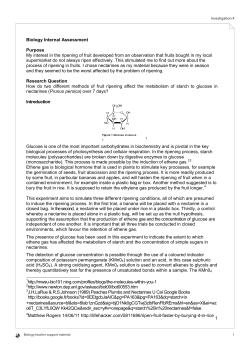 Biology Internal Assessment Purpose My interest in the ripening of