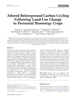 Anderson -Teixeira KJ, Masters MM, Black CJ, Zeri